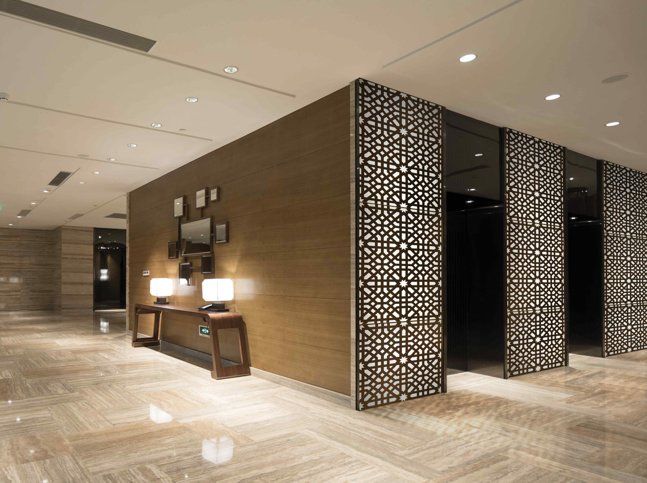 Elevator Lobby Decorative Laser Cut Panels with Back-Light